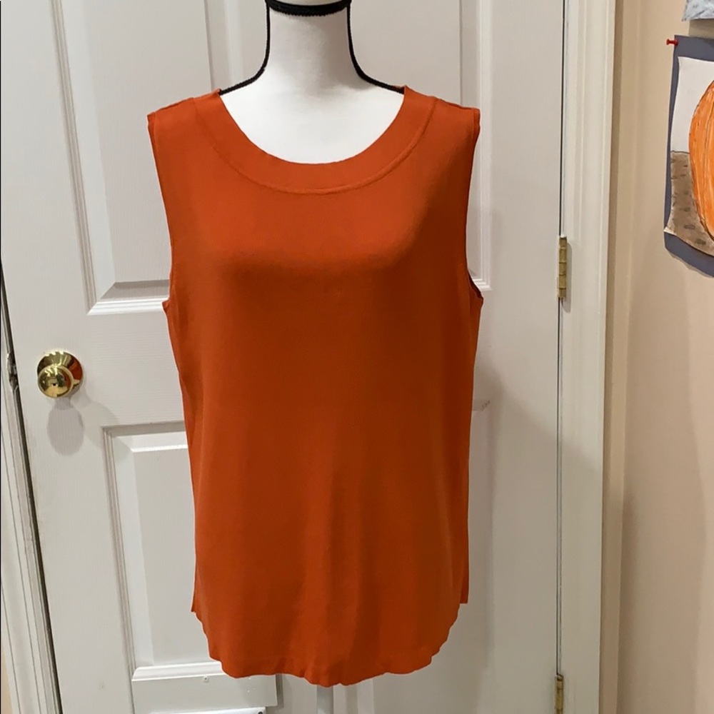 CLEARANCE Dressbarn 22/24 orange knit sleeveless